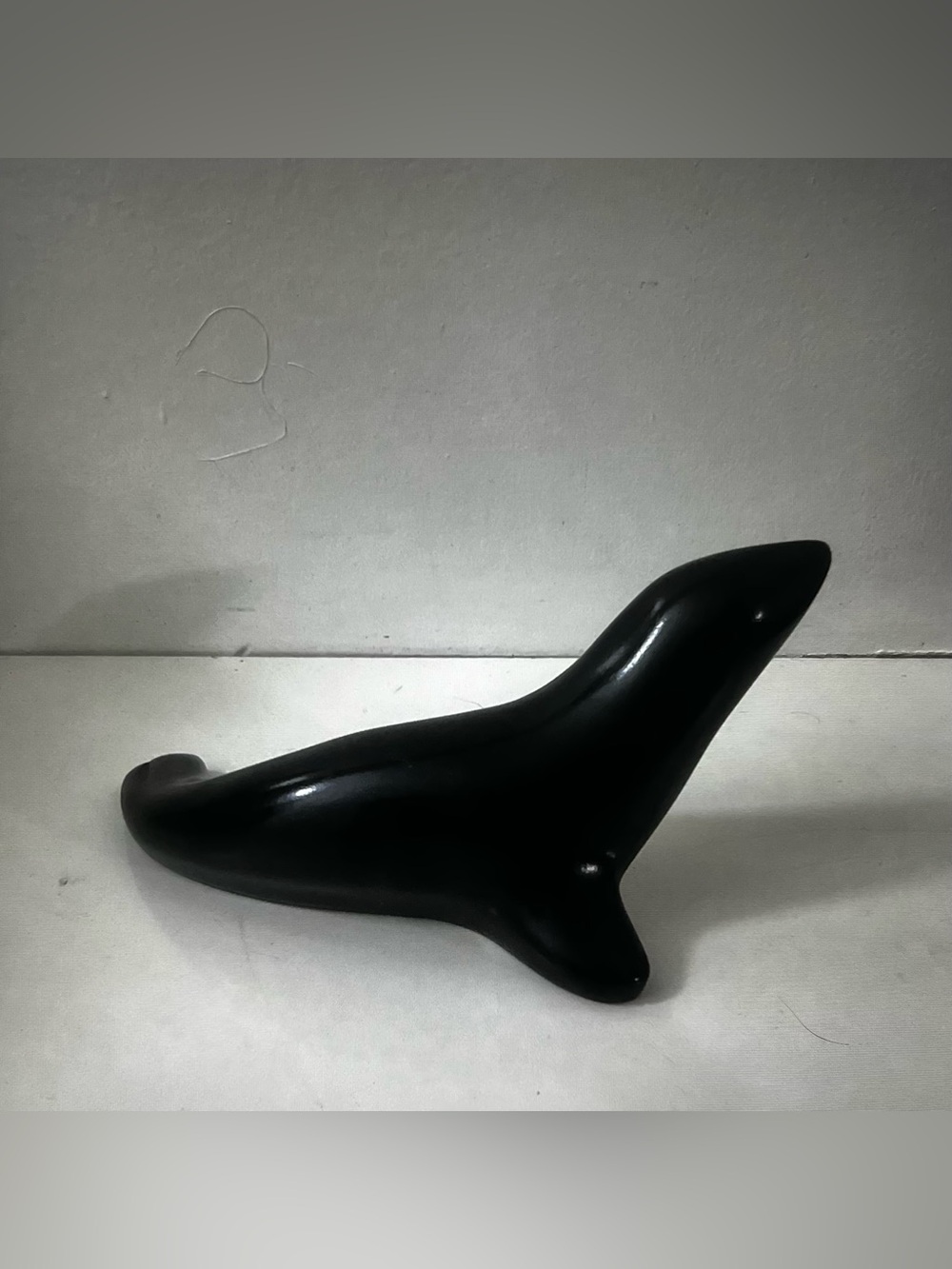Pearlite stonecraft seal figurine handcrafted Roger’s pass Canada Black Sea lion